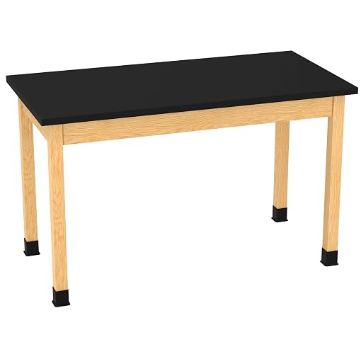 Diversified Spaces PerpetuLab 60x30x36 Science Table,ChemGuard 3mm,Oak | 60" Wide, 30" Deep, 36" High, ChemGuard Top, Oak Frame, Chemical-Resistant Surface, 500-Lb Capacity, USA-Made