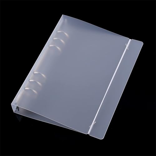 A5 6 Ring Binder Cover Clean Transparent Soft PVC  Matte Surface 