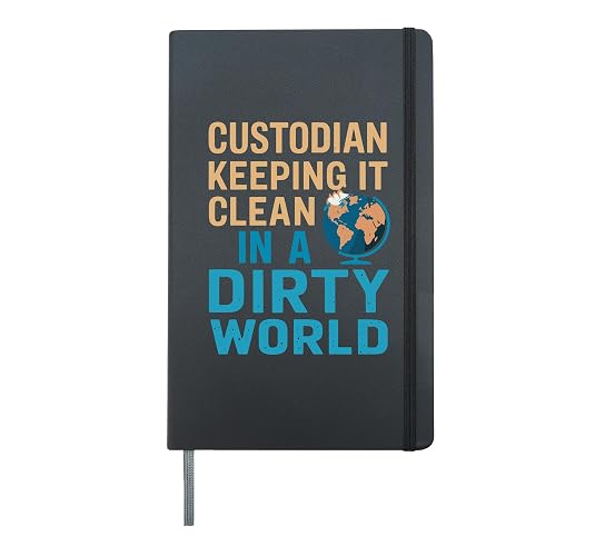 School Custodian School Staff Janitor School Sanitation Hardcover Journal, Black