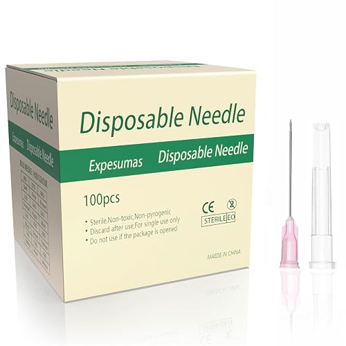 100 Pack 18 Gauge 1.5 Inch Sterile Disposable Lab Supplies, Scientific and Industrial Dispensing Needle Accessories