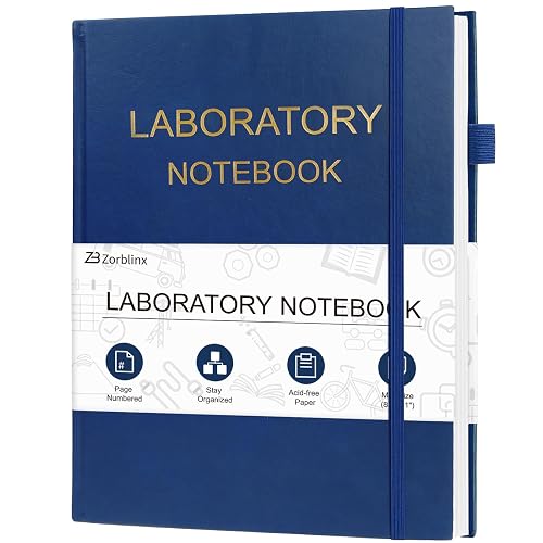 Lab Notebook - Chemistry Laboratory Notebook for Student, 8.5" X 11" | Professional Engineering Paper Notebooks for Work, Grid Notebook Quad Ruled Science Lab Book for Graphing - Blue