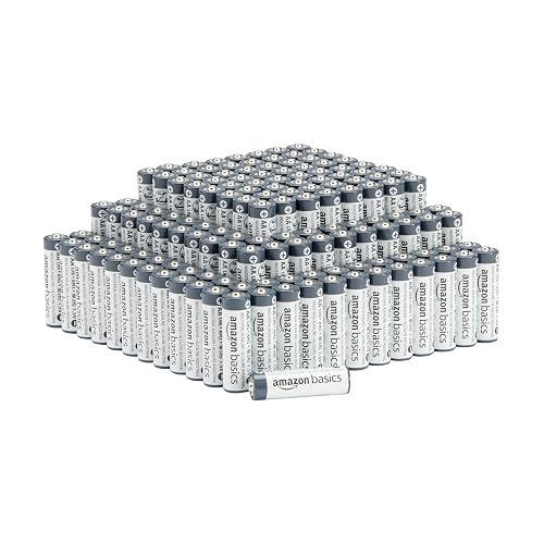 Amazon Basics 150-Pack AA Industrial Alkaline Batteries, 1.5 Volt, 5-10 Year Shelf Life, Long-Lasting Power