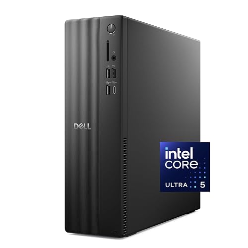 Dell Slim Desktop, Intel Core Ultra 5-225, 512GB SSD, Windows 11 Home | Intel UHD Graphics, 16GB DDR5, Wi‑Fi 6, Bluetooth, Wired Keyboard, ECS1250