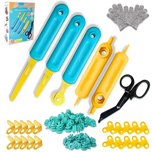 Kizzikids Cardboard Tools for Kids, Safe Cutter STEM Construction Kit | 149 PCS, Hands-On Learning, Creative Projects, Screen-Free Play, Family Fun, Classroom Activities, Ages 5+
