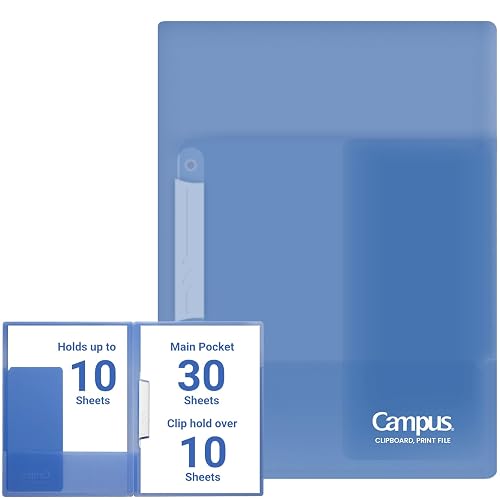 Kokuyo Portfolio Folder with Pockets Folder for Paper Organization,Heavy Duty Pocket Folder Fits US Letter & A4，Dual-Purpose Clip & Pocket Design(FU-CE755B)