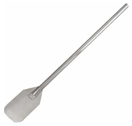 Winco 36" Stainless Steel Mixing Paddle | Heavy-duty, Reinforced handle, Contoured edges