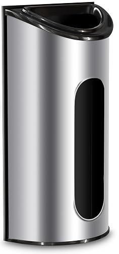 Utopia Kitchen Wall-Mounted Stainless Steel Grocery Bag Holder, Silver | Space-Saving Plastic Bag Holder for Kitchen, Pantry or Cabinet, Reusable Plastic Bag Organizer
