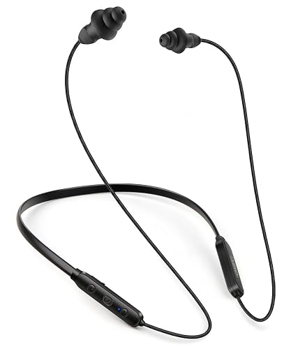 HomeSpot Bluetooth Work Headphones, OSHA-Compliant, 27dB NRR, 24H Playtime | Noise-Reduction Safety Earbuds | Bluetooth 5.4, 100 ft | aptX HD | Soft 3-Flange Silicone Ear Tips | Black-Black