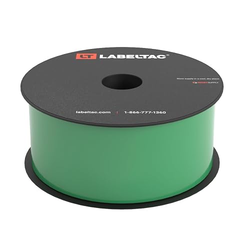 LabelTac LT4/LTPX Vinyl Labeling Supply (Green, 2in x 150ft) | Print Long-Lasting Labels on Durable Water & Chemical Resistant Vinyl - Ideal for a Wide Range of Industrial Applications