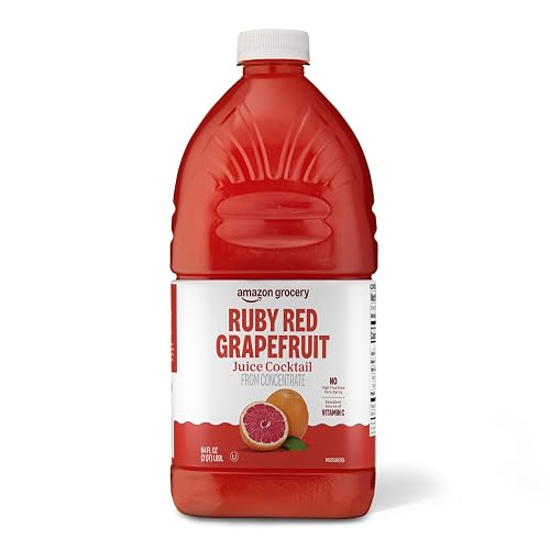 Amazon Grocery, Ruby Red Grapefruit Juice Cocktail, 64 Fl Oz