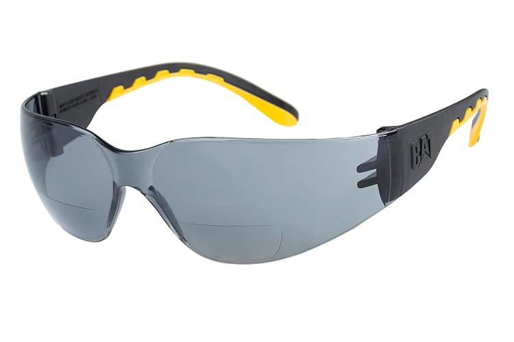 CAT TRACK Safety Glasses with Bifocal Readers, Clear or Smoke Lens, Anti-Fog, +1.0, +1.5, +2.0, +2.5, +3.0 Diopters
