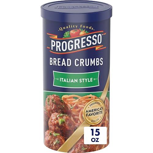 Progresso Italian Style Bread Crumbs, Cooking Ingredient, 15 oz | Made with Savory Herb Seasoning, Medium Ground Texture, Used for Meatball Binder, Breading for Veggies, Chicken & Fish