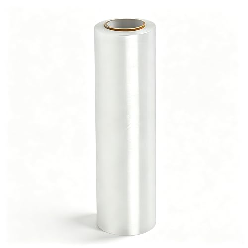 Honzon Clear Stretch Wrap Roll, 18 Inch x 1000 Feet 80 Gauge, Heavy Duty Industrial Pallet Wrapping Stretch Film, Self Adhesive Stretch Wrap for Moving, Shipping, Warehouse Storage Packaging Supplies