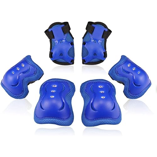 BOSONER Kids/Youth Knee Pad Elbow Pads Guards Protective Gear Set for Roller Skates Cycling BMX Bike Skateboard Inline Skatings Scooter Riding Sports