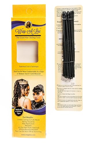 ANGIEHAIE Wrap-A-Loc Experience The Dual Hair Styling Tool Tool Versatility & Technique Creates Lasting Curls Size Medium Instructions Included