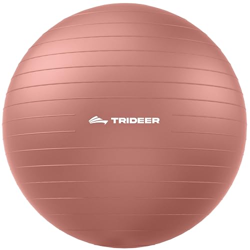 Trideer Yoga Ball for Exercise, Pilates, Core & Balance Training, Stability Ball for Pregnancy & Birthing Prep, Physical Therapy, Daily Stretching, Office Chair for Active Sitting, Quick Pump Included