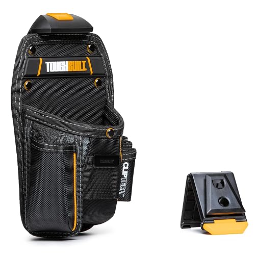 ToughBuilt ClipTech - G.P. Tool Pouch, Knife Pocket, TBL-CT-426 | 13 Pockets & Loops, ClipTech Hub, Knife Pocket, 1680D Fabric, Heavy-Duty Construction, Jobsite Ready