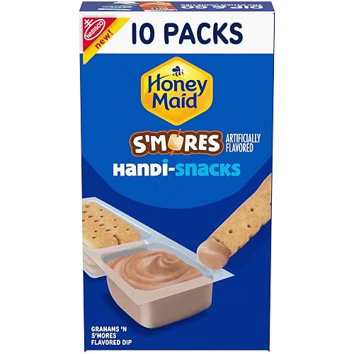 Handi-Snacks Honey Maid Graham Cracker Sticks 'N S'mores Flavored Dip, 10ct | Snack Packs, Individually Wrapped