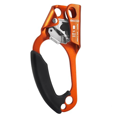 NewDoar UIAA & CE Certified Hand Ascender Rock Climbing Tree Arborist Rappelling Gear Equipment Rope Clamp for 8~13MM Rope