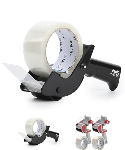 Mr. Pen- Heavy Duty Packing Tape Dispenser Gun, 2 Inch | Includes 1 Clear Tape Roll, Handheld Tape Gun for Moving, Shipping, Sealing Boxes & Packaging