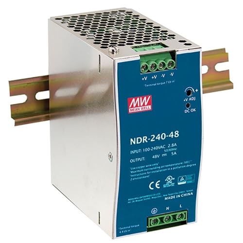Mean Well NDR-240-24 24V 10 Amp 240W Industrial DIN Rail Power Supply