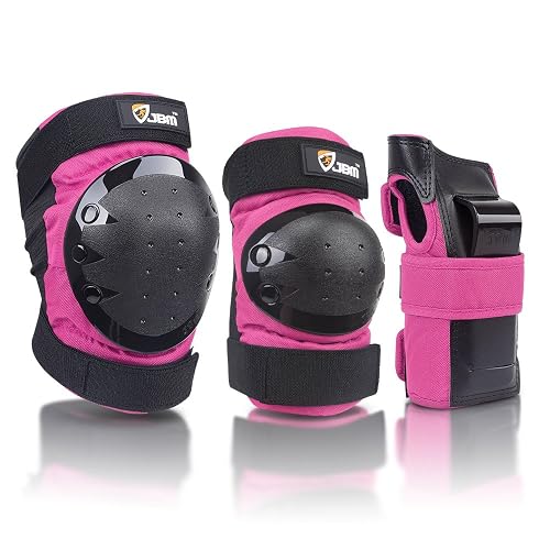 JBM Adult & Kids Knee Pads Elbow Pads and Wrist Guards for Inline Skating, Roller Skating, Skateboarding, Scootering