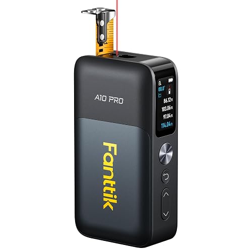Fanttik A10 Pro 2-in-1 Digital Laser Tape Measure for Distance/Area/Volume | with HD IPS Color Display, 165Ft Rechargeable Laser Measurement Tool & 9.8Ft Measuring Tape, 6 Units Selectable
