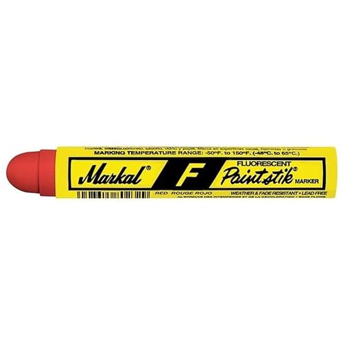 Markal 82832 F Paintstik - Rough Surfaces Solid Paint Marker, Flourescent Red (Pack of 12)