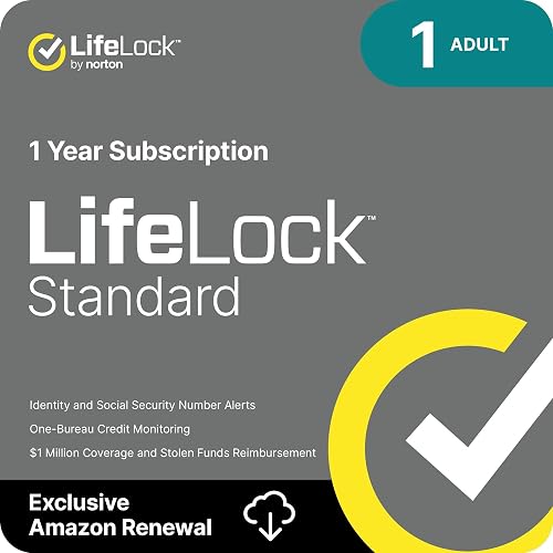 LifeLock Standard Identity Theft Protection, Individual Plan, 1 Year Subscription, Activation Required [Subscription]
