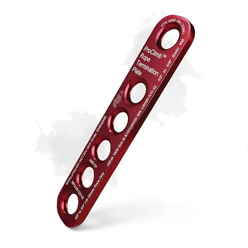 ProClimb 22 kN Rope Termination Plate – Aluminum Rigging Plate for 5/8"–3/4" Kernmantle Rope – Anchor Plate for Vertical Lifeline and Fall Protection