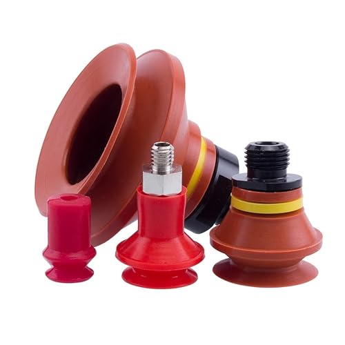 Double-Layer Silicone Vacuum Suction Cups 3 Pack VB Model for Enhanced Grip | Strong adhesion silicone suction cups for manipulator, DIY, industrial use. Easy install.(VB8)