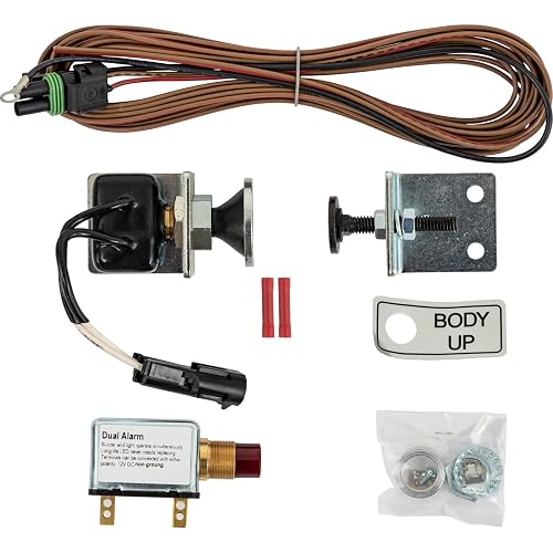 Buyers Products SK12 Dump Body-Up Indicator Kit With Buzzer Light | Frame-Mounted Dump Body Alert Kit With 70 dB Buzzer, Red Light, IP68 Protection, And 304 Stainless Steel Housing For Fleets