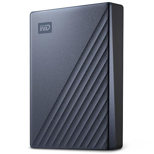 WD 4TB My Passport Ultra, Blue, Portable External Hard Drive, backup software with defense against ransomware, and password protection, USB-C and USB 3.1 - WDBFTM0040BBL-WESN
