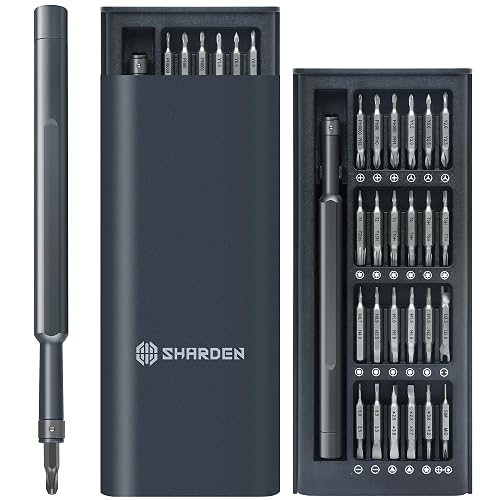 SHARDEN Precision Screwdriver Set for Electronic Repair 49 in 1 | Small Screwdriver Set, Magnetic Repair Tool Kit for Laptop, iPhone, Cell Phone, PC, MacBook, Computer, PS5, Glasses, Watch