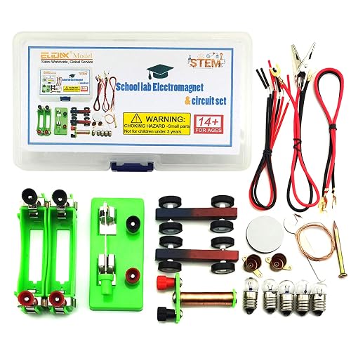 EUDAX DIY Physics Experiment Model Kit Electromagnetic Materials Electromagnet and Basic Electricity Discovery Circuit for School Lab Creative Educational Science Projects Teaching Equipment