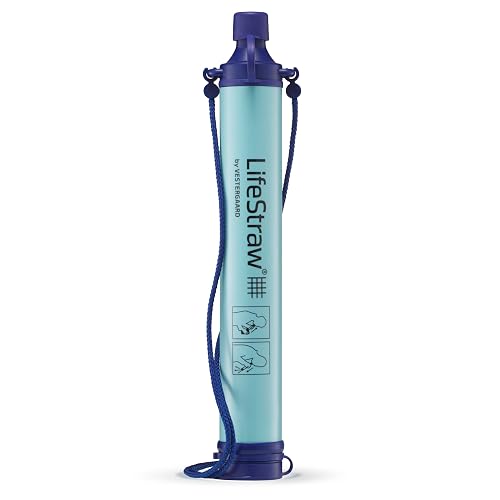 LifeStraw Personal — Water Filter for Hiking, Camping, Travel, and Emergency Preparedness, 1 Pack, Blue