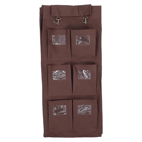 6 Pockets Cleaning Cart Bag Large Capacity Commercial Janitorial Replacement for Hotel Laundry Hamper on Wheels Leakproof