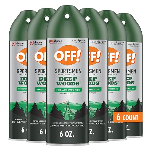 OFF! Deep Woods Sportsmen Insect Repellent Spray for Hunting Camping and Fishing 6 Ounce (Pack of 6)