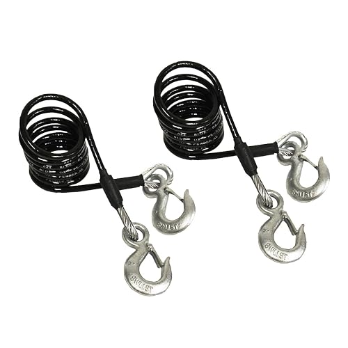 Blue Ox BX88197 Safety Cable Kit | Rating of 10,000 lbs | Protects from Accidental Disconnection | Offers Security When Towing | Length of 7 Feet