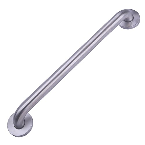 Amazon Basics Bathroom Handicap Safety Grab Bar, 24-inch Length, 1.25 Inch Diameter, Shower, 500LBs Capacity, ADA Compliant, Stainless Steel