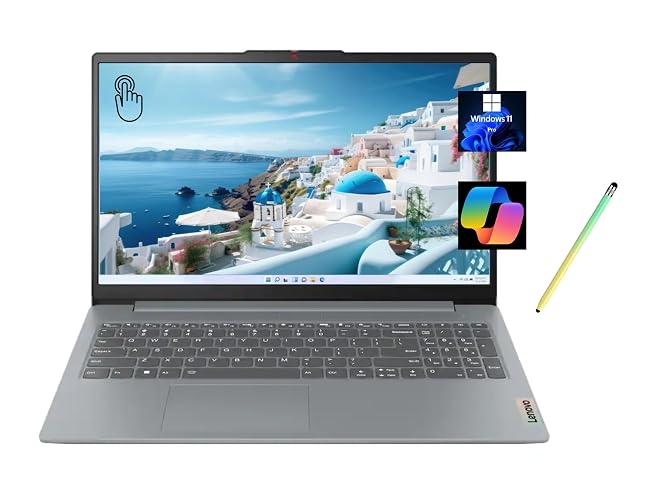 Lenovo Ideapad Slim 3 15.6" FHD Touchscreen Laptop, AMD Ryzen 7 5825U, 16GB RAM, 1TB SSD, AMD Radeon, Windows 11 Pro, Arctic Grey with Stylus