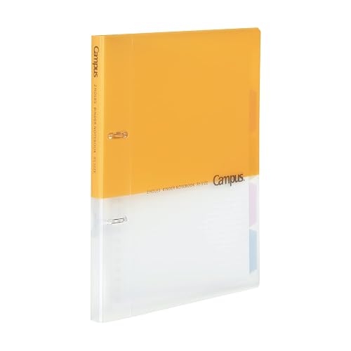 Kokuyo Campus Loose Leaf Binder, B5, 2 Holes, Up to 100 Sheets, Yellow, Japan Import (RU-PP358Y)
