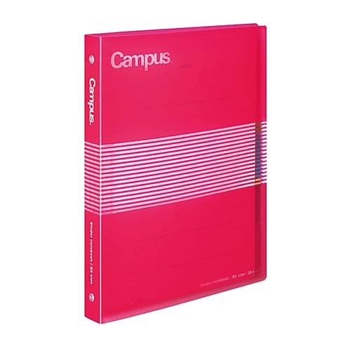 KOKUYO Campus B5 Slide Binder Notebook with 5 Tab Dividers, PP Cover, 26 Hole, 100 Sheets Capacity, Pink, Japan Import (RU-P334NP)