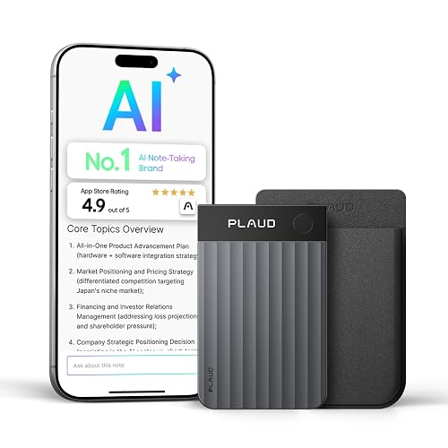 Plaud Note Pro AI Voice Recorder Transcribe & Summarize for Meetings Calls | AI Note Taker for Professionals & Teams, Productivity, 112 Languages, Ultra-Slim, InstantView Display, Case Included, Black