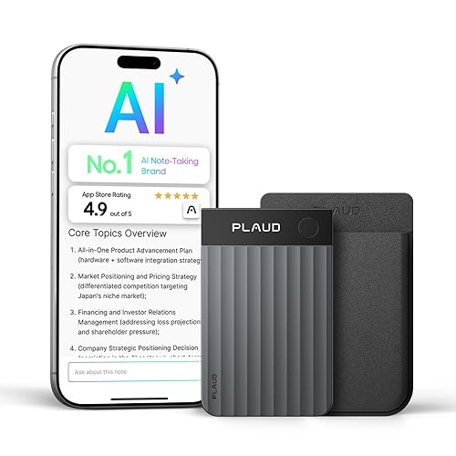 Plaud Note Pro AI Voice Recorder Transcribe & Summarize for Meetings Calls | AI Note Taker for Professionals & Teams, Productivity, 112 Languages, Ultra-Slim, InstantView Display, Case Included, Silver