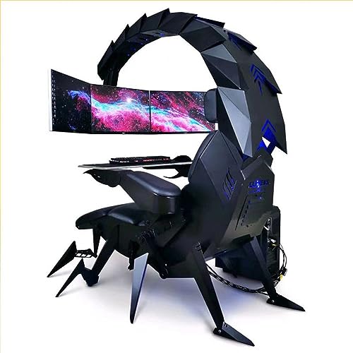 ZREVSB Gaming Chair Ergonomic Swivel with RGB LED for Racing, E-Sports, and Home Office Comfort (C)