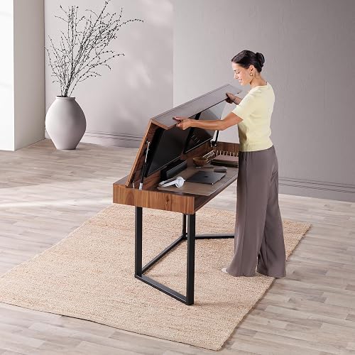 Transformer Table to Desk, Royal Brown | Dining Table to Computer Desk, Work-from-Home Office, Gaming Desk, Study Desk, Space-Saving Furniture