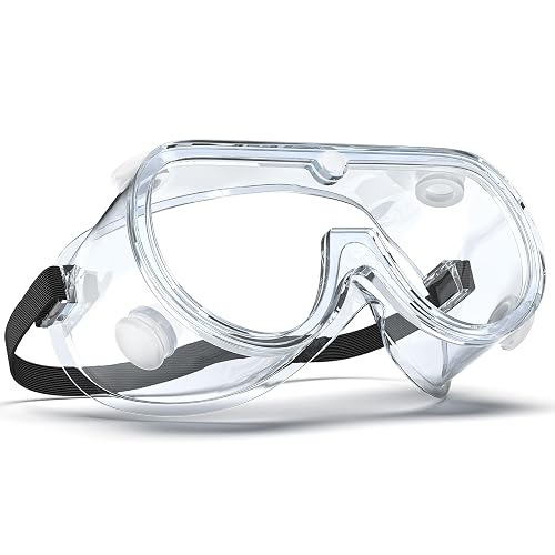 Qbily Anti-fog Safety Goggles,Adjustable Lab Goggles，Lightweight Science Goggles