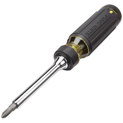 Klein Tools 32305 15-in-1 Multi-bit Ratcheting Screwdriver | Phillips, Slotted, Square, Torx and Combo Bits and 1/4-Inch Nut Driver