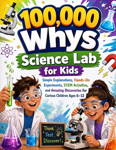 100,000 Whys Science Lab for Kids: Simple Explanations, Hands-On Experiments, STEM Activities, and Amazing Discoveries for Curious Children Ages 6–12